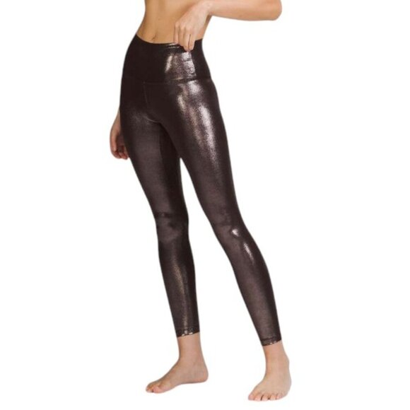 Lululemon Align High-Rise Pant 25" *Shine Radiate Foil Print French Press, Sz 6 - Picture 2 of 11